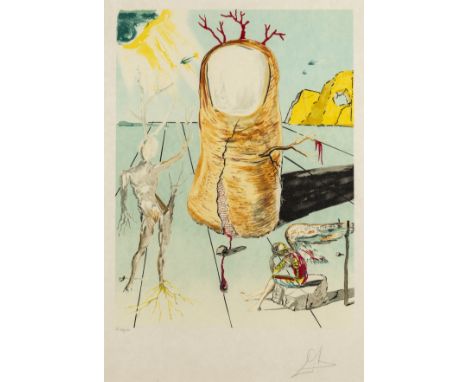 δ Salvador Dali (1904-1989)The Vision of the Angel of Cap Creus (The Thumb) (M & L 1581; Field 80-8)Lithograph printed in col