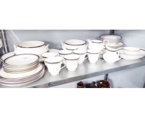ROYAL DOULTON 'SARABANDE' PATTERN DINNER AND TEA SERVICE FOR SIX PERSONS, APPROX 50 PIECES 