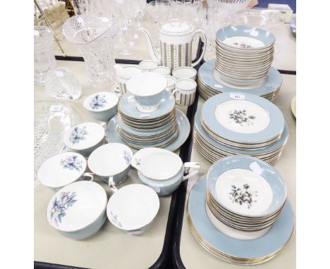 A ROYAL DOULTON 'ROSE ELEGANS' DINNER SERVICE FOR EIGHT PERSONS, SUSIE COOPER 'PERSIA' COFFEE SERVICE AND  A ROYAL WORCESTER 