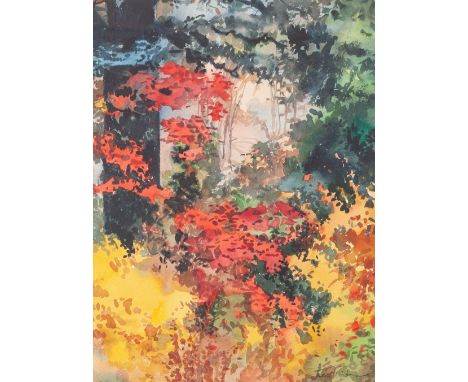 FRANCES WINDER WATERCOLOUR Garden scene Signed lower right 15 1/4" x 11 1/2" (38.7 x 29.2cm) ANOTHER WATERCOLOUR BY SAME ARTI