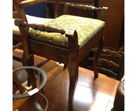 BEECH PIANO STOOL, W56CM