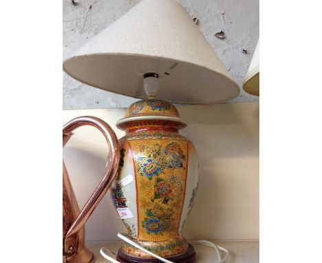 SATSUMA STYLE TABLE LAMP, 57CM WITH SHADE      C5