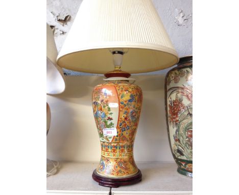SATSUMA STYLE TABLE LAMP, 57CM WITH SHADE      C5
