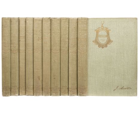Austen (Jane). The Novels of Jane Austen, edited by Reginald Brimley Johnson, 10 volumes, London: J. M. Dent, 1892, decorativ