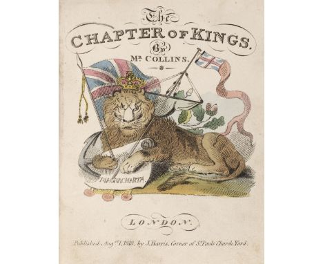 Collins (John). The Chapter of Kings. by Mr. Collins, J. Harris: Corner of St. Paul's Church-yard., first edition, 1818, hand