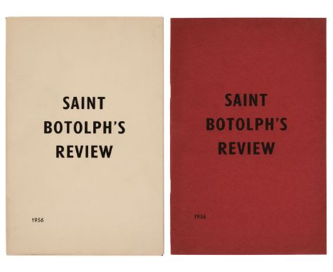 Hughes (Ted, contributor). Saint Botolph's Review, 1st edition, Cambridge: David Ross, 1956, 36 pp., original red printed pap
