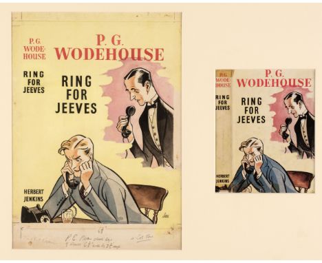 * Sax (Rudolph Michael Sachs, 1897-1969). Original dust jacket artwork for Ring For Jeeves, by P. G. Wodehouse, 1st edition, 
