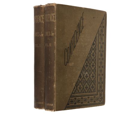 James (Henry). Confidence, 2 volumes, 1st English edition, London: Chatto &amp; Windus, 1880 [1879], 32 pp. publisher's catal