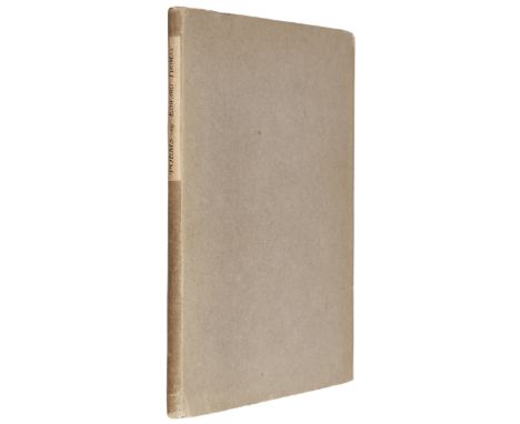 Thomas (Edward). Poems, by Edward Thomas ("Edward Eastaway"), 1st edition, London: Selwyn &amp; Blount, 1917, portrait fronti