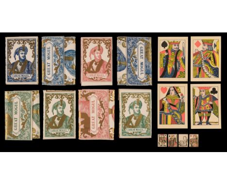 * Playing cards. Mesmaekers Freres, Turnhout, Belgium, late 19th century, 20 sample packs of Great Mogul playing cards, each 