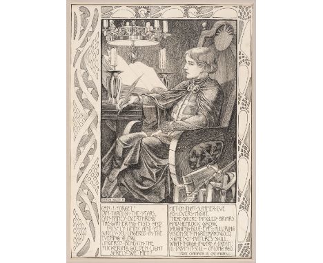 * Wilson (Patten, 1868-1928). Can I Forget ' Dim Through the Years, 1899, pen and ink on board, illustration signed to lower 