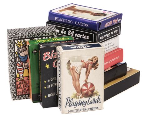 * Playing Cards. Erotica, a collection of approximately 30 decks of playing cards, mostly late 20th century, various publishe