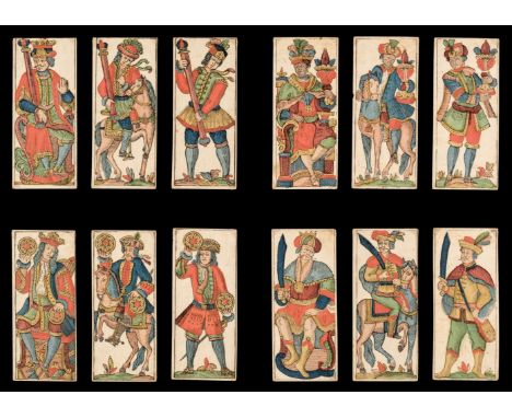 * Austrian playing cards. Trappola pack, Linz: Johann Georg Pichler, 1803, a complete 'leading to the Viennese Type I' deck o