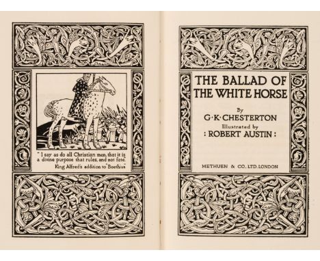 Chesterton (Gilbert Keith, 1874-1936). The Ballad of the White Horse, Illustrated by Robert Austin, 10th (first illustrated) 