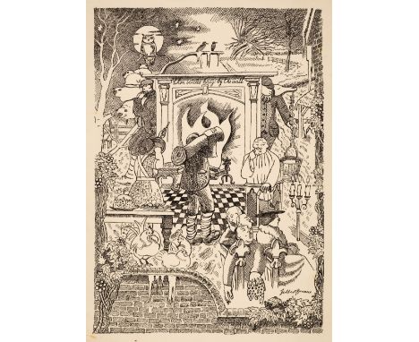 Spencer (Gilbert, 1892-1979). A group of five Christmas cards from Gilbert and Ursula Spencer to Lady Ottoline and Philip Mor