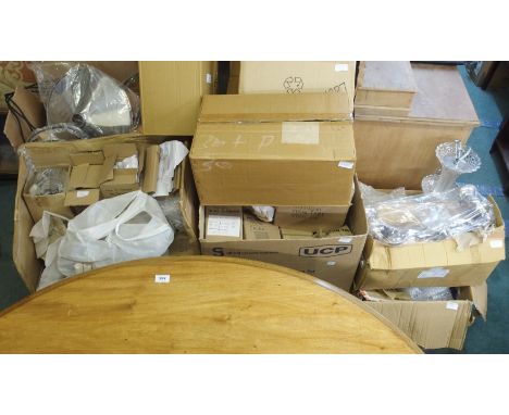 A large quantity of modern light fittings, parts shades etc Condition Report: Available upon request