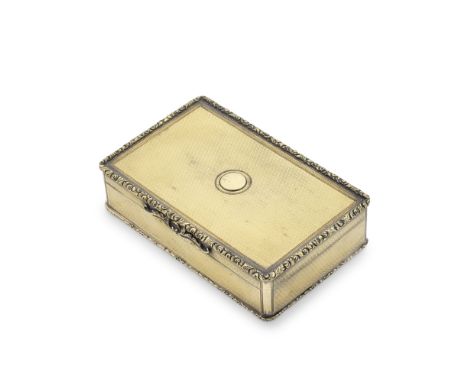 U.S. Political Interest: a Willliam IV silver-gilt table snuff boxEdward Edwards, London 1836 Rectangular, with typical wavy 