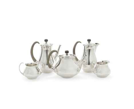 ERIC CLEMENTS FOR MAPPIN &amp; WEBB AND ELKINGTON &amp; CO: a silver five-piece tea and coffee serviceSheffield 1964 / 1965, 