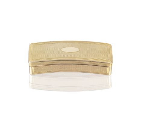 An early 19th century French gold boxGabriel-Raoul Morel, 3rd Standard, Paris, c.1809-1819 Curved rectangular form, with cent