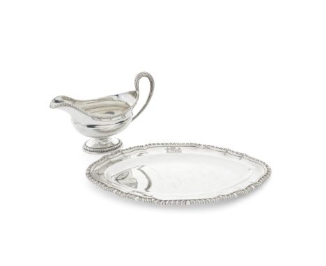 A George III silver sauceboatJohn Wakelin &amp; William Taylor, London 1776 Oval form with incurved upper section and gadroon