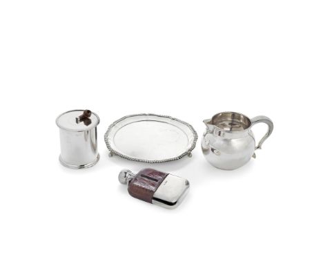 A collection of silver itemsvarious maker's and datesComprising: a cylindrical tobacco cannister, Jackson &amp; Fullerton, Lo