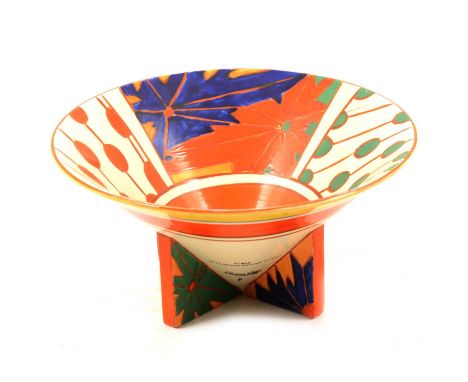 A limited edition Midwinter 'Clarice Cliff - The Bizarre Collection' conical bowl, painted in the Umbrellas and Rain pattern,