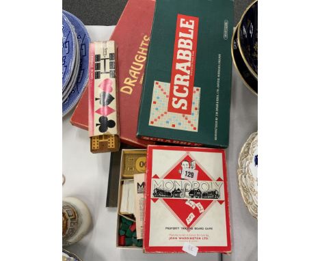 VINTAGE MONOPOLY SET, SCRABBLE ETC