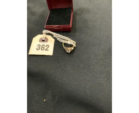 18CT GOLD x 0.10 CARAT DIAMOND RING SIZE M
