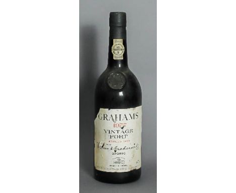 A bottle of Grahams 1977 Vintage Port, bottled 1979