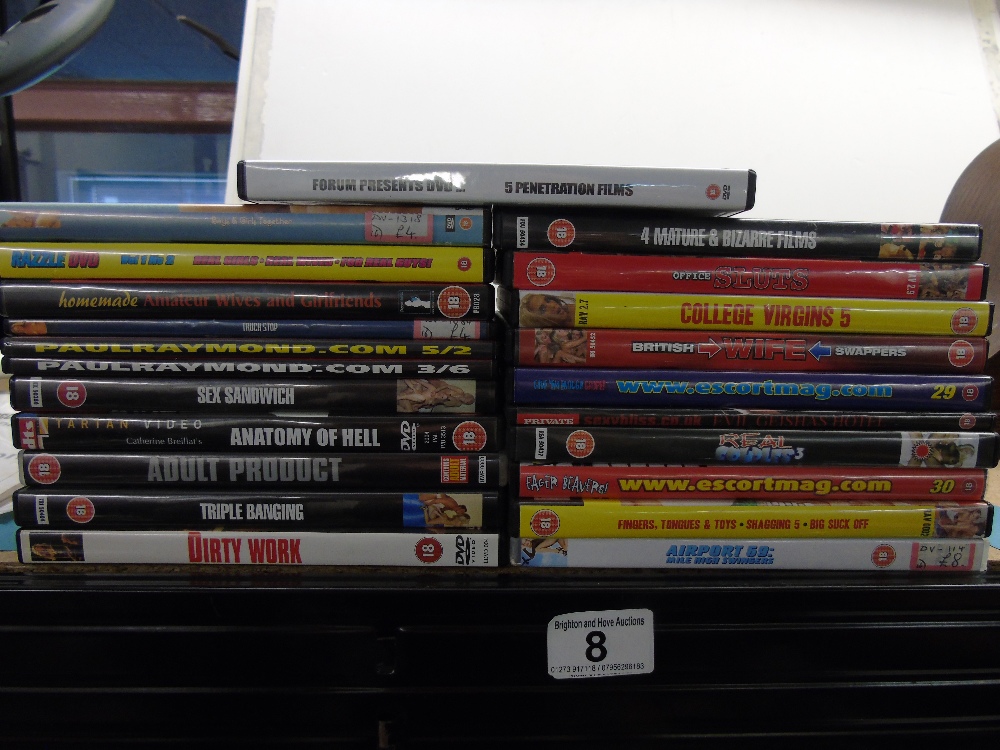 COLLECTION OF ADULT DVDS