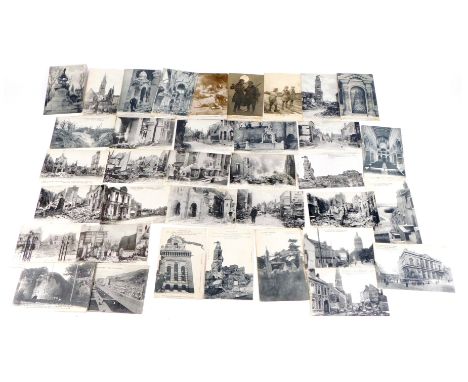 A collection of Catala black and white  French war related postcards, comprising Directing the Way at the Front, Our Democrat