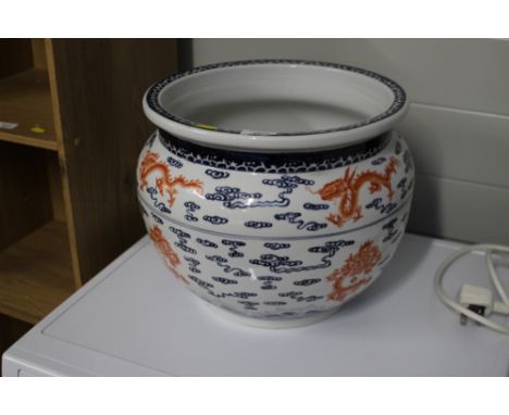 A Chinese dragon decorated porcelain bowl