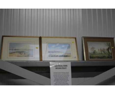 John R Pretty, two watercolour studies of Southwold and Walberswick ; and a watercolour study of a rural scene 
