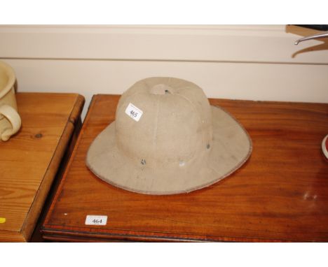 A vintage pith helmet