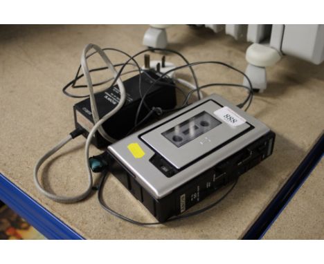 A portable cassette recorder