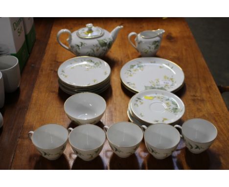 A Franconia floral decorated porcelain teaset