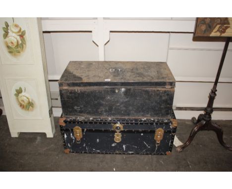 Two vintage travelling trunks