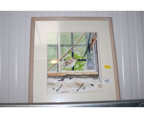 Brin Evens, limited edition print of a House Sparrow 4/60