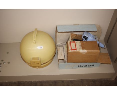 A Lady Shick Consolette 1960's hair dryer - sold as collectors item; retro iron another etc.