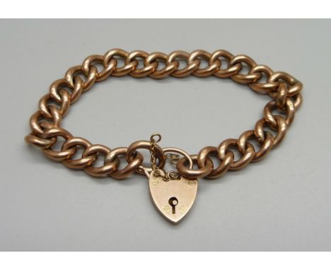 A 9ct gold bracelet, 14.8g 