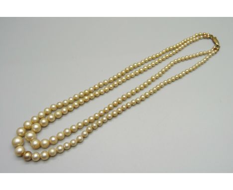 14ct gold mounted pearls 