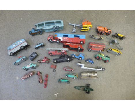 A collection of Lesney, Corgi and Dinky die-cast model vehicles, playworn 