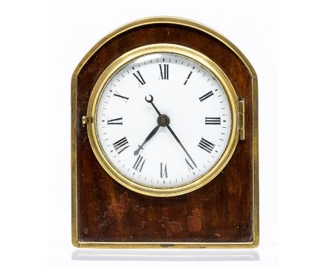 A George III wall hanging travelling wall or desk clock, circa 1805, possibly belonging to a Naval Officer, made by 'Gorfin, 