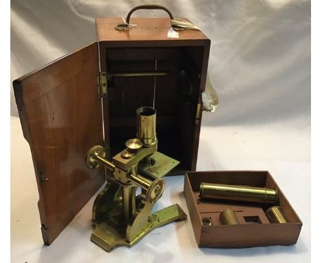 R Field &amp; Sons of Birmingham, &nbsp;Society of Arts Compound Student Microscope c1855. This is the de-luxe version with b