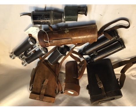 Monocular by Aitchison &amp; Co c1910, in case, Binocular telescope possibly John Browning, c1888, in case, Binocular telesco