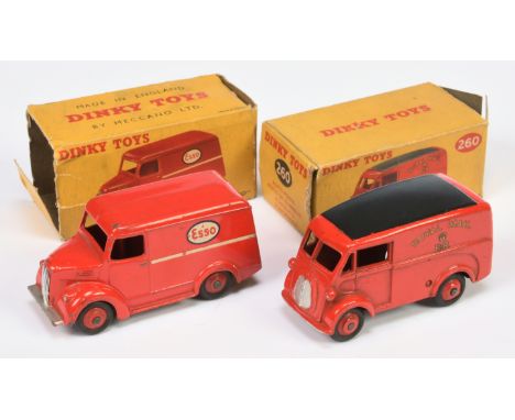 Dinky Toys. Pair of boxed vans. Comprising 260 Morris Delivery Van "Royal Mail" - red including ridged hubs with smooth tyres