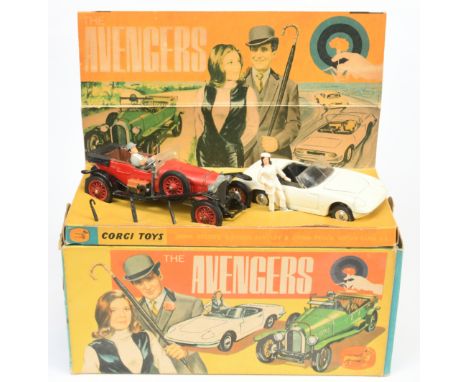 Corgi Toys GS40 "The Avengers" Gift Set To include - (1) "John Steeds" Vintage Bentley - Red including wire wheels, black cha