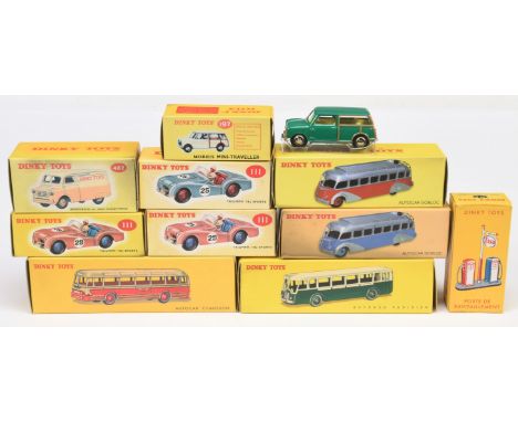Atlas English &amp; French Dinky Vehicles &amp; Petrol Pump Set. To include 111 Triumph TR2 Competition, 482 Bedford Van - Di