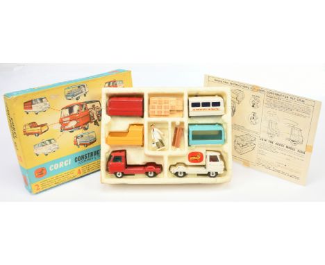 Corgi GS24 "Constructor" Set. Comprising 2 x Commer Chassis, 4x detachable backs plus seat, figure &amp; instruction leaflet.