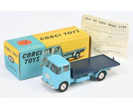 Corgi Toys 457 ERF Platform Lorry - Light blue cab and chassis, blue back, silver trim, spun hubs, with tow hook - Good to Go